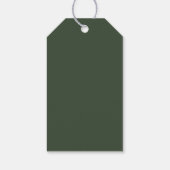 Persoonlijke kerstcadeautags dennenbomen groen cadeaulabel (Achterkant)