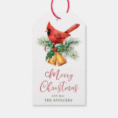 Persoonlijke kerstcadeautags met kardinaal cadeaulabel (Achterkant)