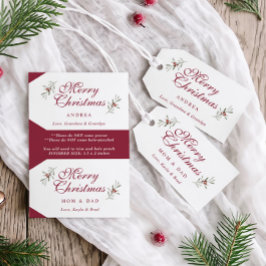 Persoonlijke Kerstcadeautags met Merry Christmas