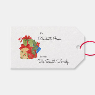 Persoonlijke kerstcadeautags, naamlabels cadeaulabel