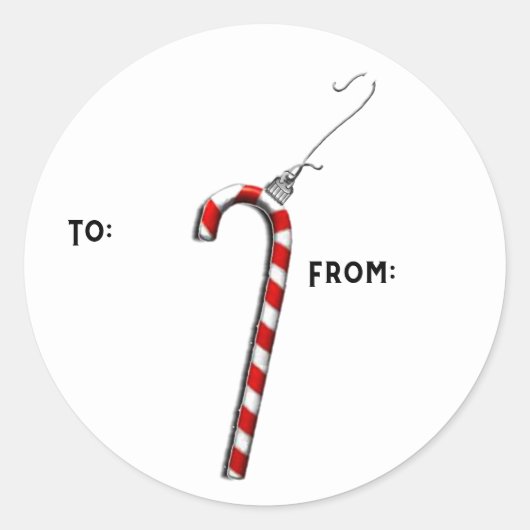 Persoonlijke kerstcadeautags ronde sticker (Voorkant)