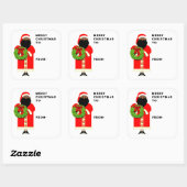 Persoonlijke kerstcadeautags vierkante sticker (Vel)