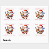 Persoonlijke kerstcadeautags vierkante sticker (Vel)