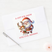 Persoonlijke kerstcadeautags vierkante sticker (Envelop)