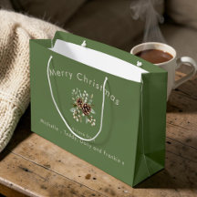Persoonlijke Kerstcadeautas Saliegroen Op Maat