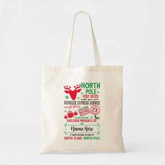 Persoonlijke kerstcadeautassen tote bag (Voorkant)