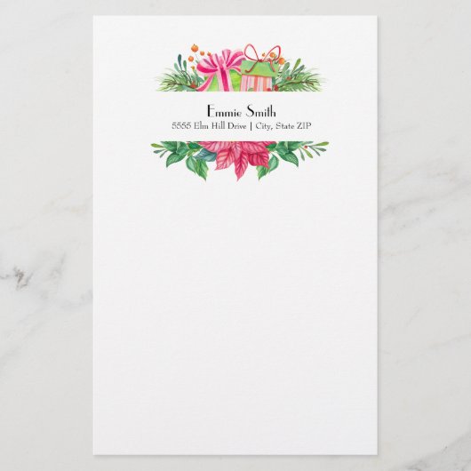 Persoonlijke kerstcadeautjes briefpapier (Voorkant)