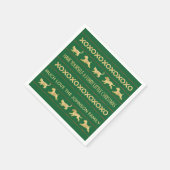 Persoonlijke kerstcadeautjes "Furry Kerstmis" Servetten (Hoek)