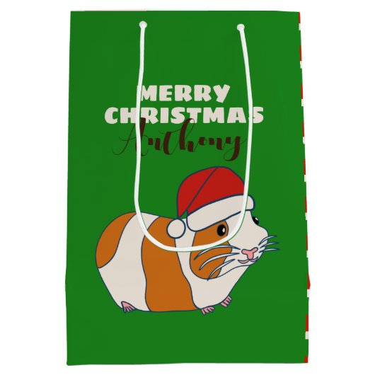 Persoonlijke kerstcadeautjes medium cadeauzakje (Achterkant)