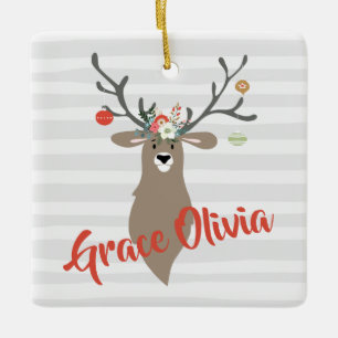 Persoonlijke kerstcadeautjes met Antlers Keramisch Ornament