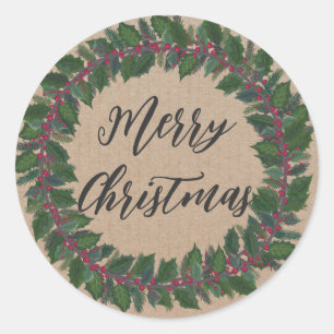 Persoonlijke kerstcadeautjes met kerstmis ronde sticker
