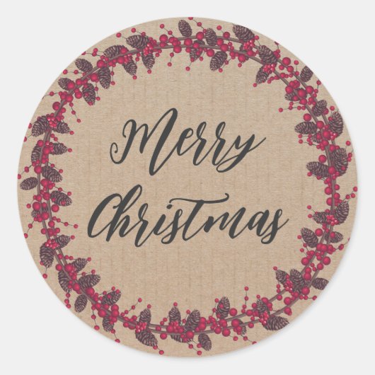 Persoonlijke kerstcadeautjes met kerstmis ronde sticker (Voorkant)