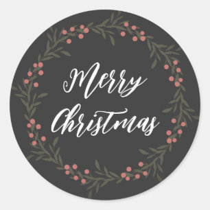 Persoonlijke kerstcadeautjes met kerstmis ronde sticker