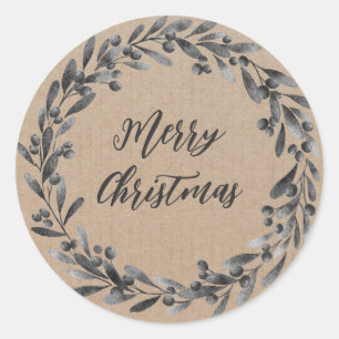 Persoonlijke kerstcadeautjes met kerstmis ronde sticker