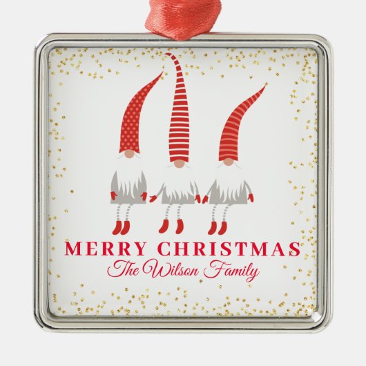 Persoonlijke kerstcadeautjes metalen ornament (Voorkant)