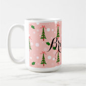 Persoonlijke kerstcadeautjes Mok kerstbomen (Links)