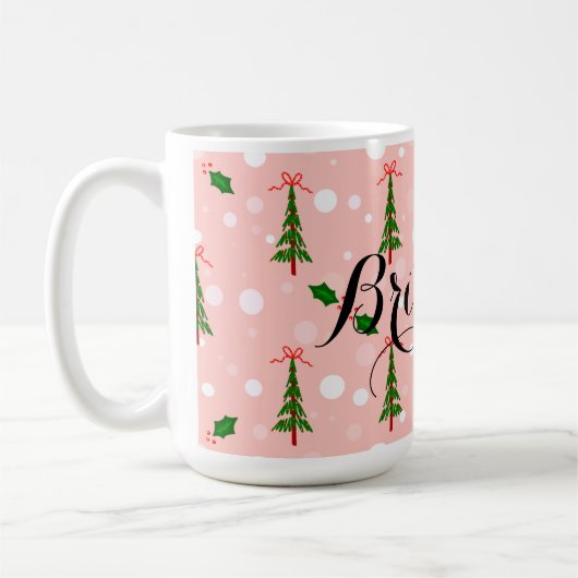 Persoonlijke kerstcadeautjes Mok kerstbomen (Links)