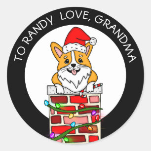 Persoonlijke kerstcadeautjes van en naar cadeauLab Ronde Sticker
