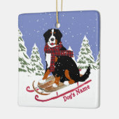 Persoonlijke kerstcadeautjes voor Bernese Mt Dog S Keramisch Ornament (Links)