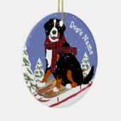 Persoonlijke kerstcadeautjes voor Bernese Mt Dog S Keramisch Ornament (Rechts)