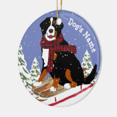 Persoonlijke kerstcadeautjes voor Bernese Mt Dog S Keramisch Ornament (Links)