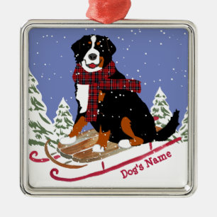 Persoonlijke kerstcadeautjes voor Bernese Mt Dog S Metalen Ornament