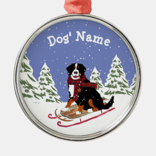 Persoonlijke kerstcadeautjes voor Bernese Mt Dog S Metalen Ornament