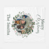 Persoonlijke kerstcadeautjes voor familie fleece deken (Voorkant (Horizontaal))