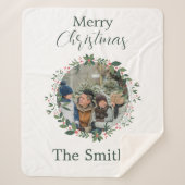 Persoonlijke kerstcadeautjes voor familie sherpa deken (Voorkant)