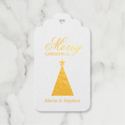 Persoonlijke kerstcadeautjes voor Folie met kerstm Cadeaulabels (Voorkant)