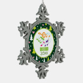 Persoonlijke kerstcadeautjes voor marchingbandmuzi tin sneeuwvlok ornament (Links)