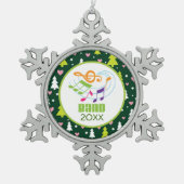 Persoonlijke kerstcadeautjes voor marchingbandmuzi tin sneeuwvlok ornament (Voorkant)