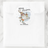 Persoonlijke kerstcadeautjes voor sukkels ronde sticker (Tas)