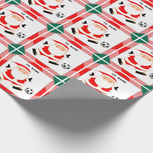 Persoonlijke kerstcadeautjes voor voetzoekers cadeaupapier (Hoek)