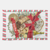 Persoonlijke kerstchocolade en -koekjes theedoek (Horizontaal)