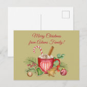Persoonlijke kerstchocolade-Mok Briefkaart (Voorkant / Achterkant)