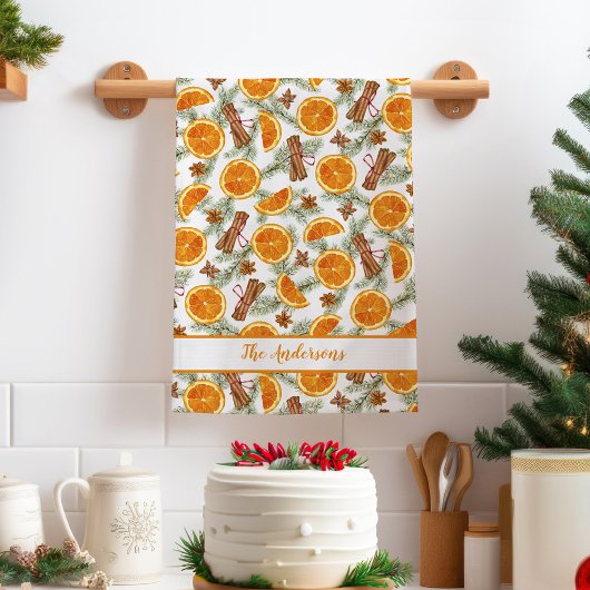 Persoonlijke Kerstcitrus Theedoek