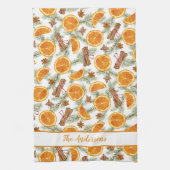 Persoonlijke Kerstcitrus Theedoek (Verticaal)
