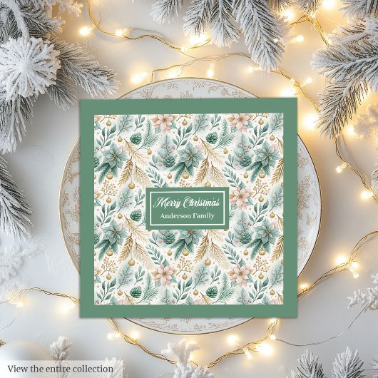 Persoonlijke Kerstdecoratie Pastelgroene Servetten