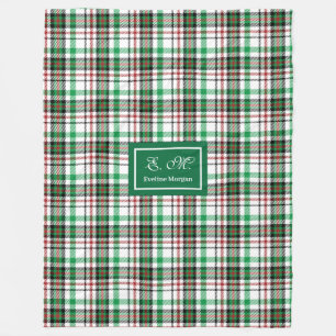 Persoonlijke Kerstdeken Geruite Kerstsouvenir Fleece Deken