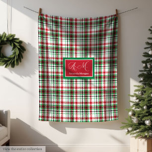 Persoonlijke Kerstdeken Klassiek Plaid Cadeau Fleece Deken