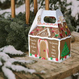 Persoonlijke kerstdoos in de vorm van een peperkoe bedankdoosjes
