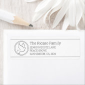 Persoonlijke kerstduif voor vrede etiket (Insitu)