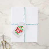 Persoonlijke Kerstelf Cadeaulabel (Met Touw)