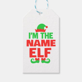 Persoonlijke Kerstelf Cadeaulabel