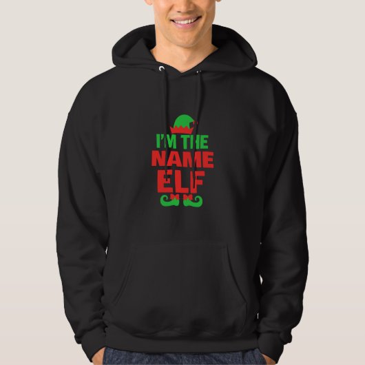 Persoonlijke Kerstelf Hoodie (Voorkant)