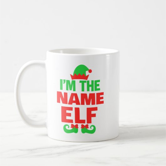 Persoonlijke Kerstelf Koffiemok (Links)