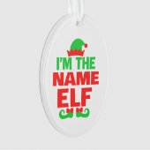 Persoonlijke Kerstelf Ornament (voorkant)