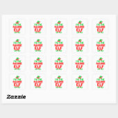Persoonlijke Kerstelf Vierkante Sticker (Vel)