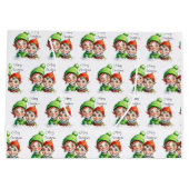 Persoonlijke Kerstelfjes Kerstmis Groot Cadeauzakje (Achterkant)